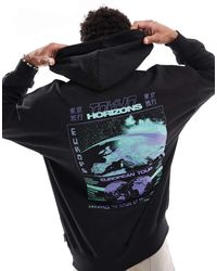 Only & Sons - Oversized Hoodie Met Horizons-Print Op De Achterkant - Lyst