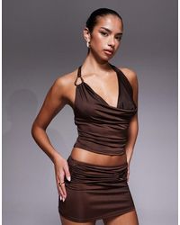 Edikted - Co-ord Isaiah Abstract Ring Halter Top - Lyst