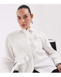 Vero Moda - Asymmetrische Blouse Met Ruche - Lyst