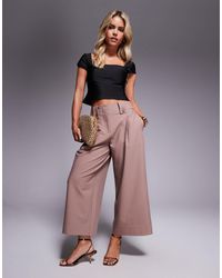 ASOS - Petite Tailored Ankle Grazer Pants With Tab Waist Detail - Lyst