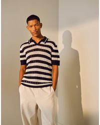 TOPMAN - Ruimvallende Opengewerkte Gehaakte Polo - Lyst