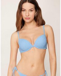 Tezenis - Dreamy Texture Padded Push-Up Bikini Top - Lyst