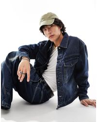 G-Star RAW - Dakota - giacca trucker di jeans lavaggio blu scuro - Lyst