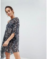 Calvin Klein Caftán asimétrico - Negro