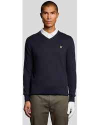 Lyle & Scott - Mid Knits Golf V Neck Pullover - Lyst
