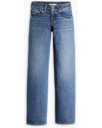 Levi's - Jeans Ampi Lavaggio Medio Con Vita Super Bassa - Lyst