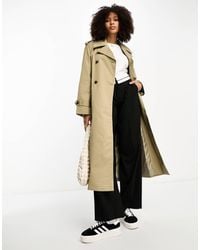 Mango - Oversized Longline Trench Coat - Lyst