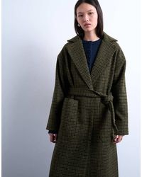 TOPSHOP - Geborstelde Nette Geruite Jas - Lyst