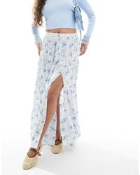 Miss Selfridge - Side Split Tiered Maxi Skirt - Lyst
