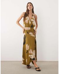 ASOS - Halter Neck With Full Skirt Midi Dress - Lyst