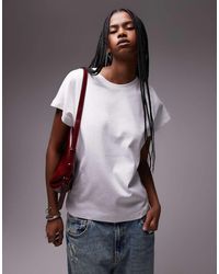 Mango - Cap Sleeve Premium T-Shirt - Lyst