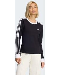 adidas Originals - 3 Stripes Long Sleeve (slim) T-shirt - Lyst
