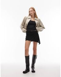 ASOS - Slinky Mini Skort With Wrap Detail - Lyst