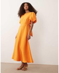 Nobody's Child - Occasion Zola Puff Sleeve Midaxi Dress - Lyst