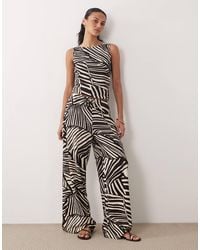 Jdy - – schlupfhose mit abstraktem muster - Lyst