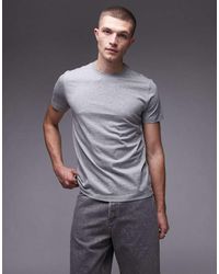 Mango - T-Shirt Basic A Maniche Corte Grigia - Lyst