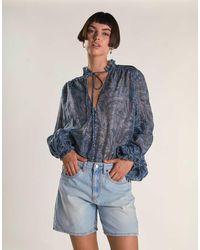 Glamorous - Slim Fit Stretchy Denim Short - Lyst