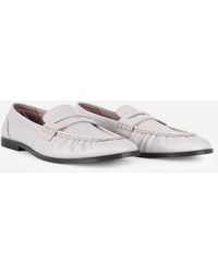 OFF THE HOOK - Sienna Real Leather Loafers With Ruched Detail - Lyst
