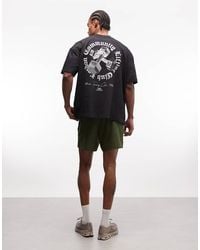 4505 - Heavyweight Cotton Oversized T-Shirt With Back Graphic And Quick Dry Finish - Lyst