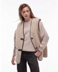 ARKET - Oversized Faux Shearling Gilet - Lyst