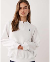 Polo Ralph Lauren - Icon Logo Collared Rugby Sweatshirt - Lyst