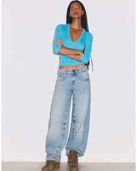 Stradivarius - Low-Rise Balloon Jeans - Lyst