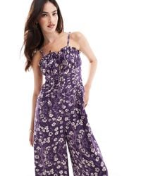 ASOS - – träger-jumpsuit aus gesponnenem stoff - Lyst