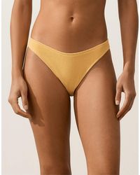 Oysho - Medium-coverage U-cut Crinkle Bikini Briefs - Lyst