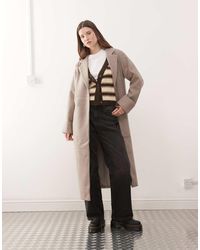 Noisy May - Wool Look Maxi Overcoat - Lyst