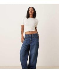Gina Tricot - Low Waist baggy Barrel Leg Jeans - Lyst