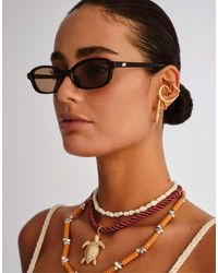 Le Specs - Honey Pot Slim Rectangular Sunglasses - Lyst