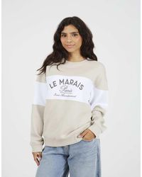 Brave Soul - Contrast Stripe Panel Crew Neck Sweatshirt - Lyst
