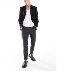 Jack & Jones - Checkered Belted Tailored Trousers - Lyst