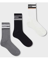 BOSS - Boss Bodywear 3-pack Sport Crew Socks - Lyst