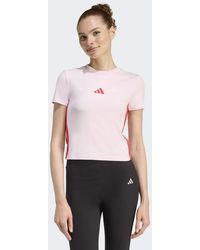 adidas Originals - Essentials 3-Stripes Slim Baby Tee - Lyst