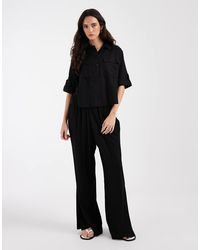 Aware - Linen Blend High Waist Wide Leg Trouser Co-ord - Lyst