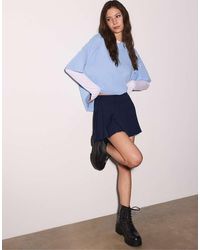 Stradivarius - Box Pleat Mini Skirt - Lyst