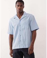 River Island - Regular Fit Seersucker Shirt - Lyst
