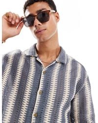 Threadbare - – kurzärmliges hemd mit strukturstreifen - Lyst