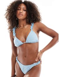 Miss Selfridge - Ruffle Strap Side Bikini Bottoms - Lyst