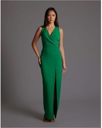 Vesper - Wrap Front Maxi Dress With Thigh Split - Lyst