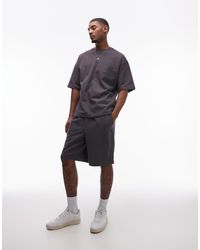 TOPMAN - Felpa A Maniche Corte Oversize - Lyst
