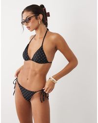 Gina Tricot - Mix And Match Tie Side Triangle Bikini Bottoms - Lyst