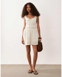Wednesday's Girl - Wednesdays Girl Crochet Detail Mini Dress - Lyst
