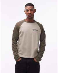 DOUBLE A by WOOD WOOD - 100% Cotton Long Sleeve Logo Raglan T-shirt - Lyst