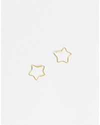 Kingsley Ryan Серьги-кольца В Форме Звезд Из Позолоченного Стерлингового Серебра -золотистый - Многоцветный