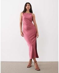 Jdy - High Neck Satin Maxi Dress - Lyst