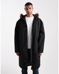 ASOS - Oversized Puffer Jacket With Faux Fur Hood - Lyst