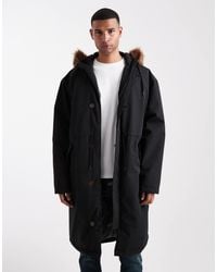 ASOS - Oversized Puffer Jacket With Faux Fur Hood - Lyst