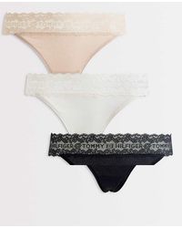 Tommy Hilfiger - Logo Lace 3 Pack Tanga Thongs - Lyst